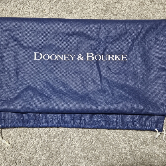 NWT - Vintage Dooney & Bourke Navy and Tan Leather Satchel - Picture 8 of 13